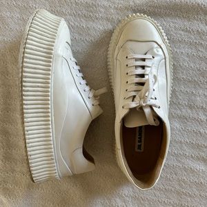 Jil Sander white leather low top sneakers • EU 37 / USA 7-7.5
